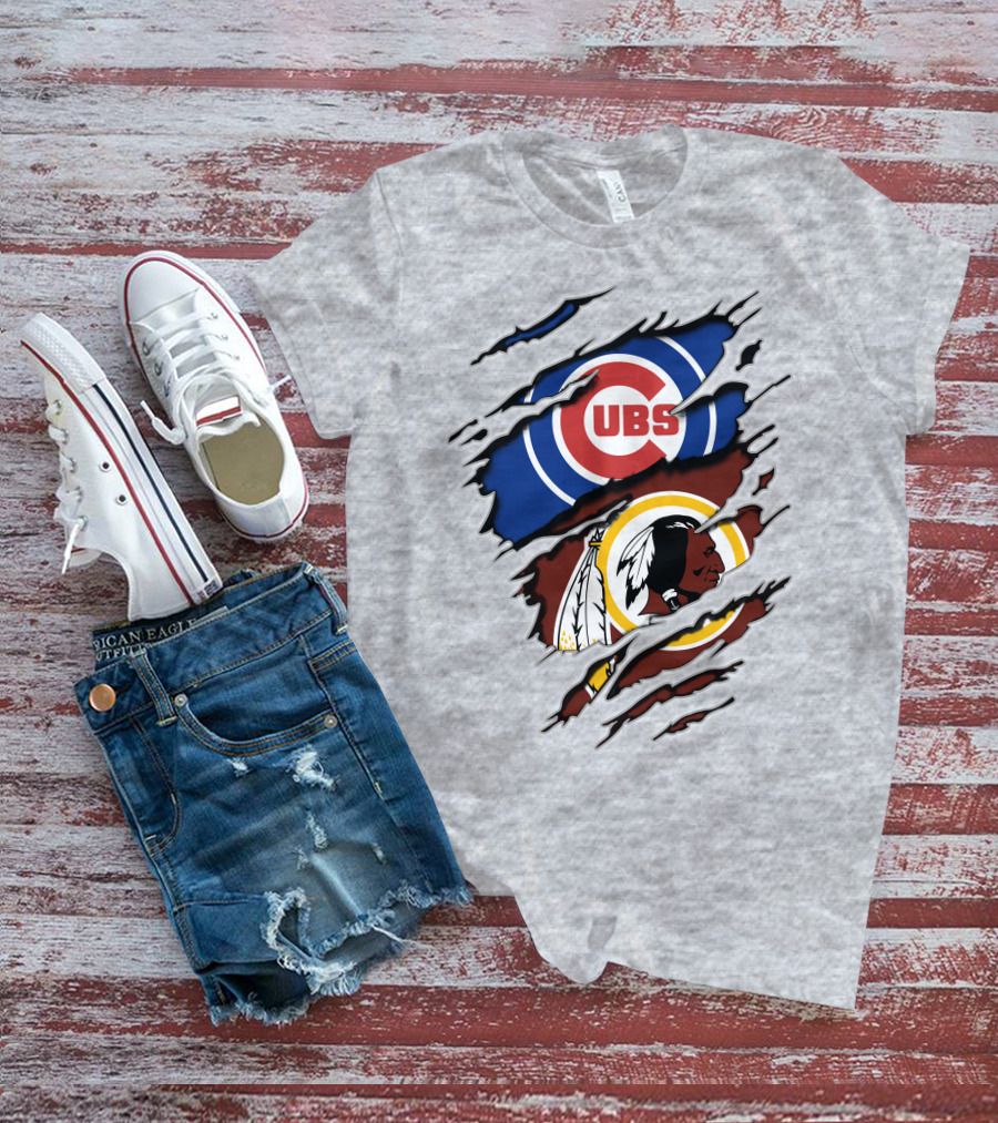 Cubs And Redskins Logos Combined T-Shirt