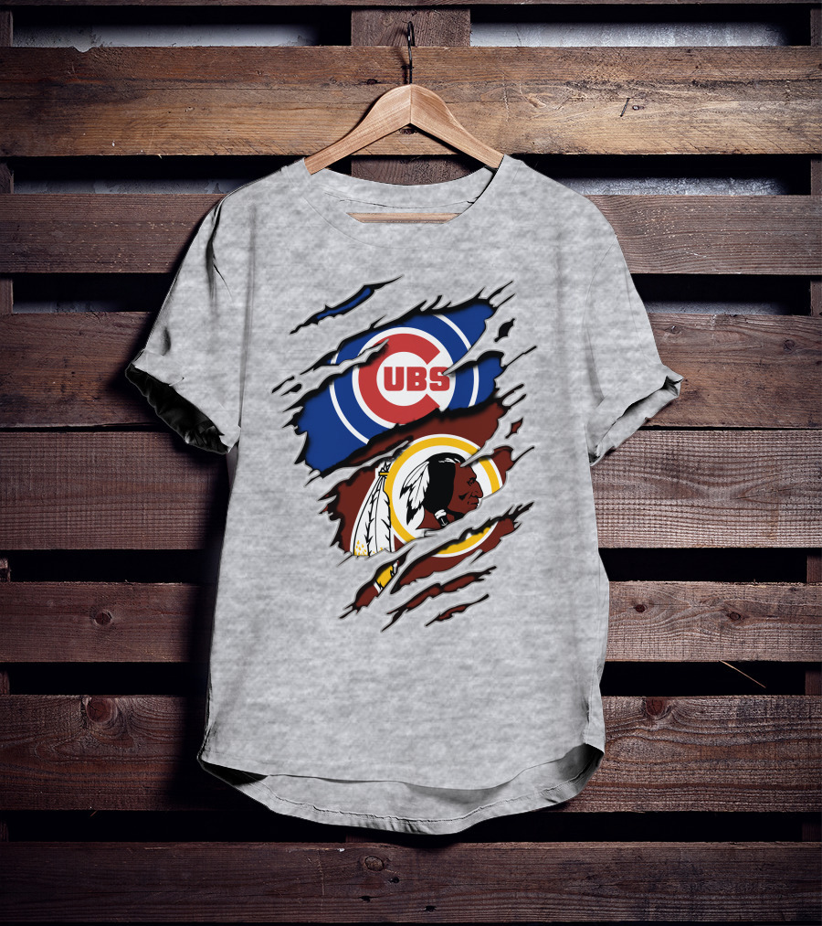 Cubs And Redskins Logos Combined T-Shirt
