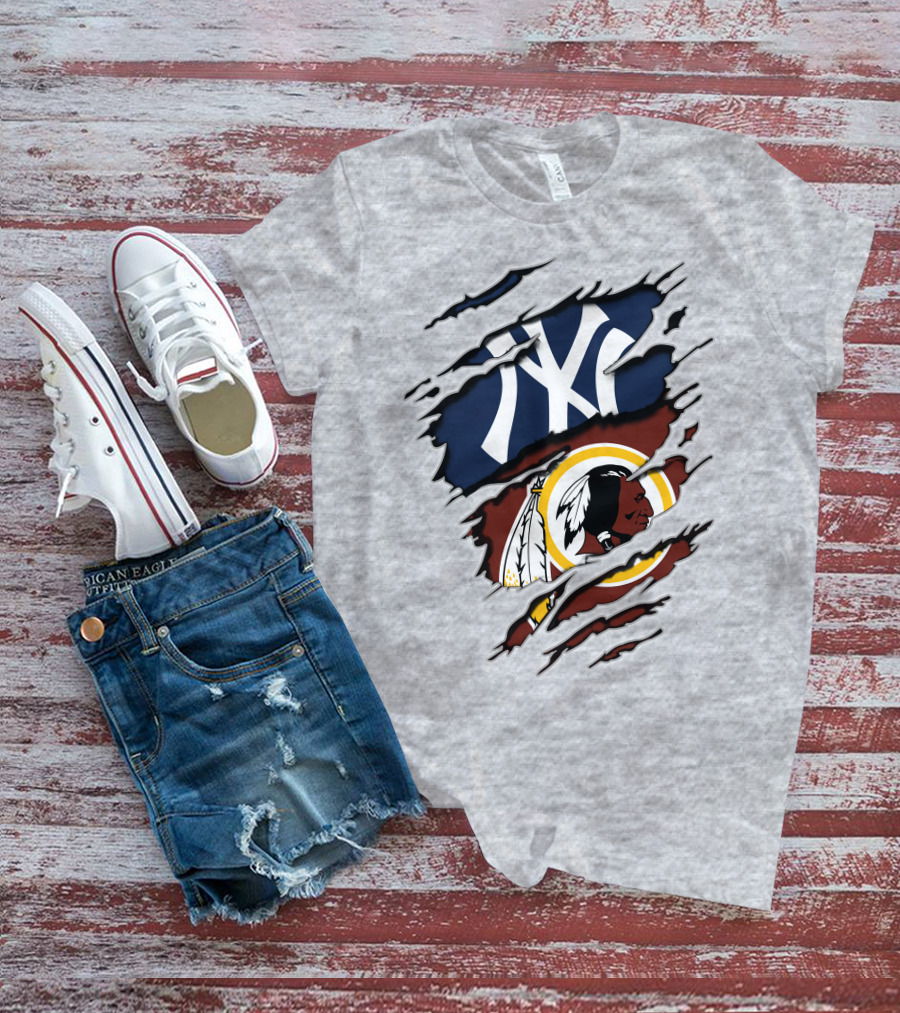 Yankees Redskins Logo Mashup T-Shirt