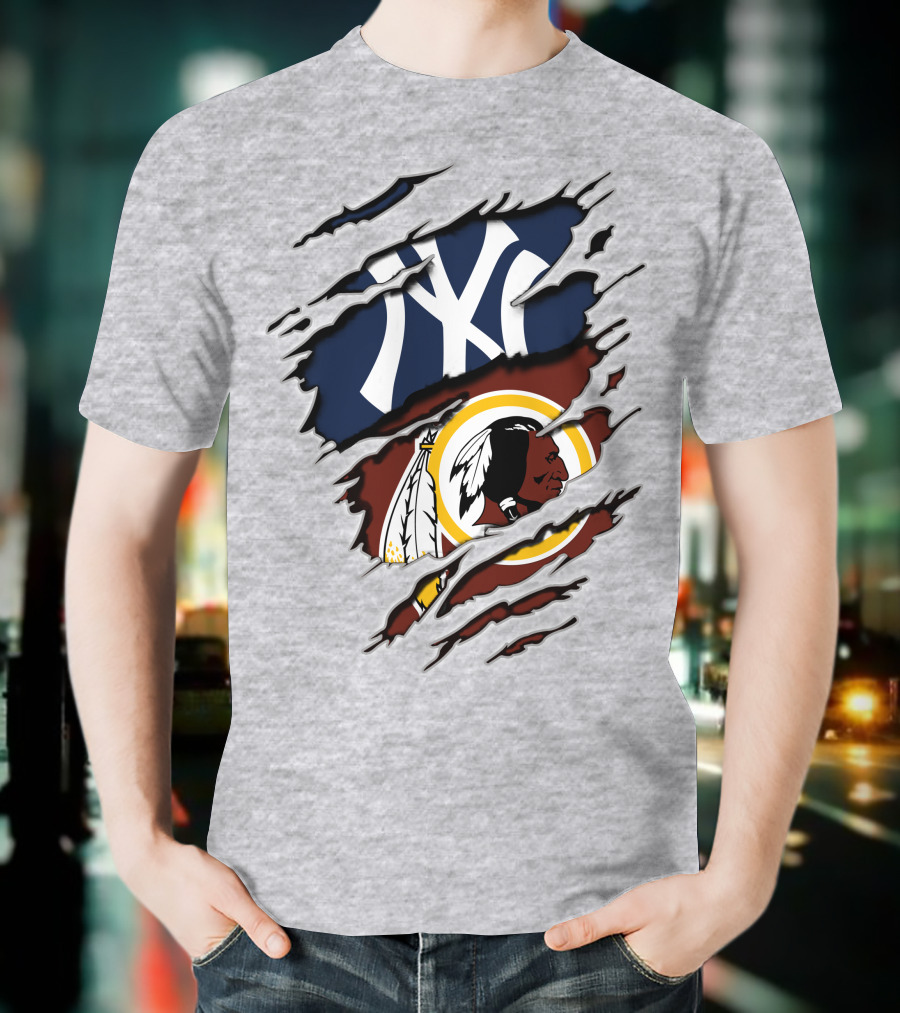 Yankees Redskins Logo Mashup T-Shirt
