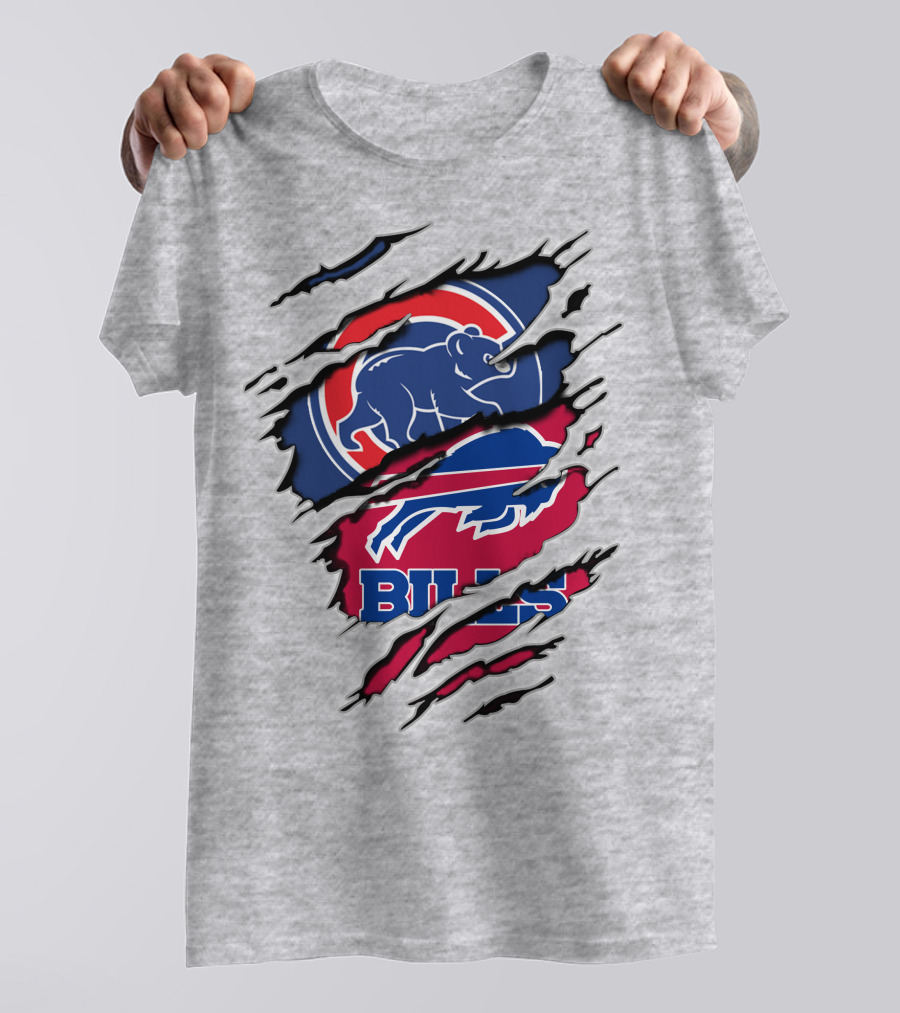 Bills Cubs Buffalo Football Chicago Baseball Crossover T-Shirt