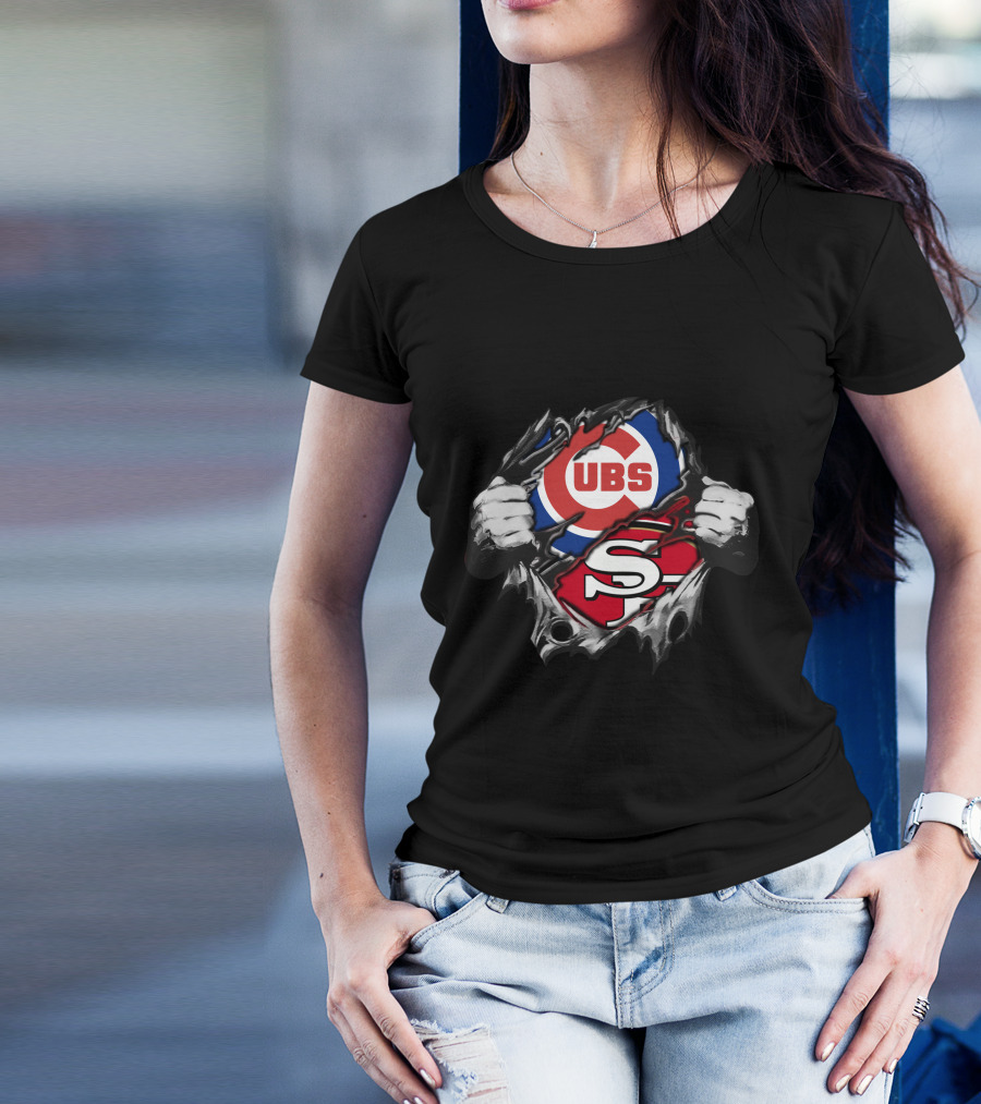 49ers Cubs Logo Fusion Fan Crossover T-Shirt