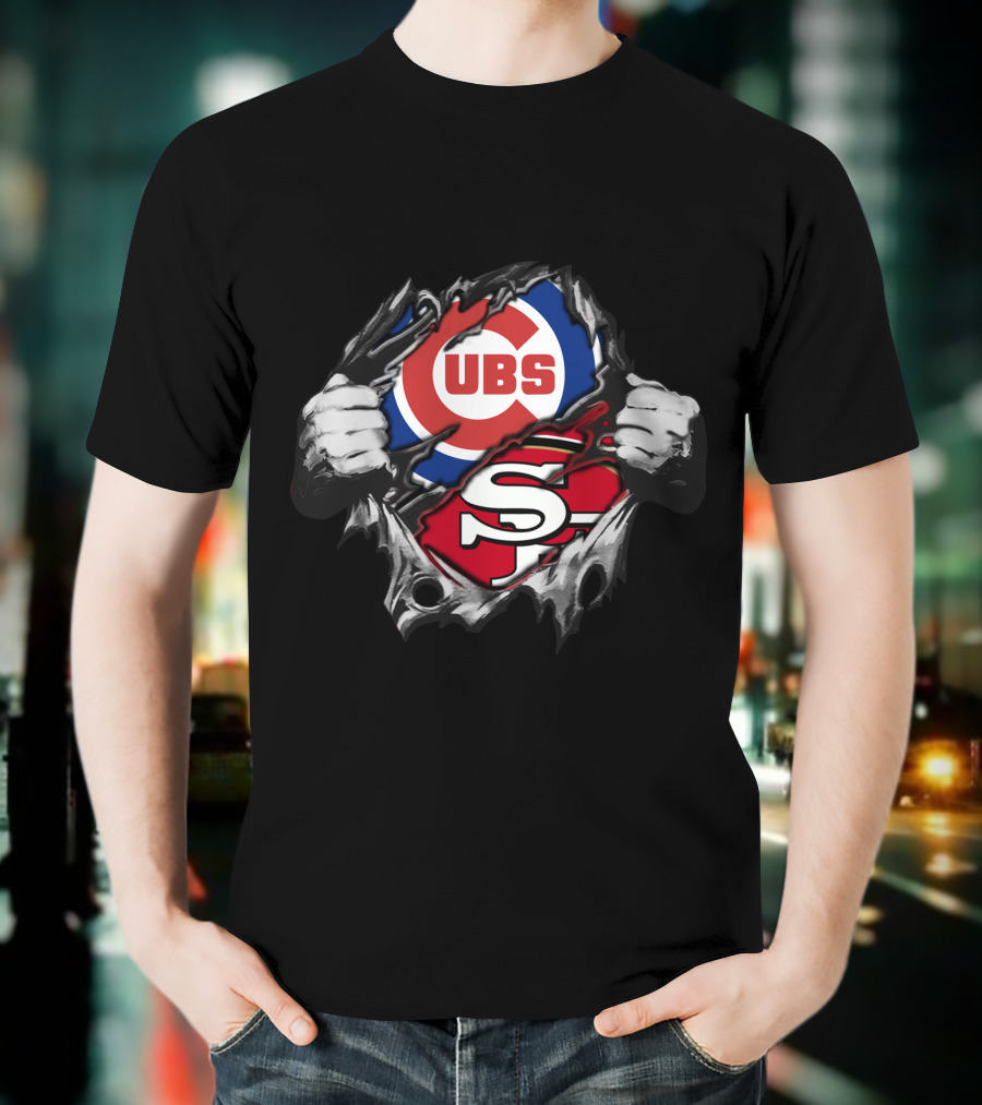 49ers Cubs Logo Fusion Fan Crossover T-Shirt