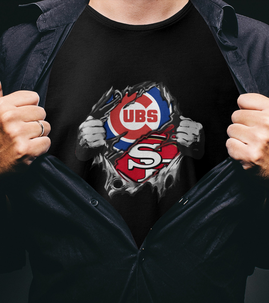 49ers Cubs Logo Fusion Fan Crossover T-Shirt
