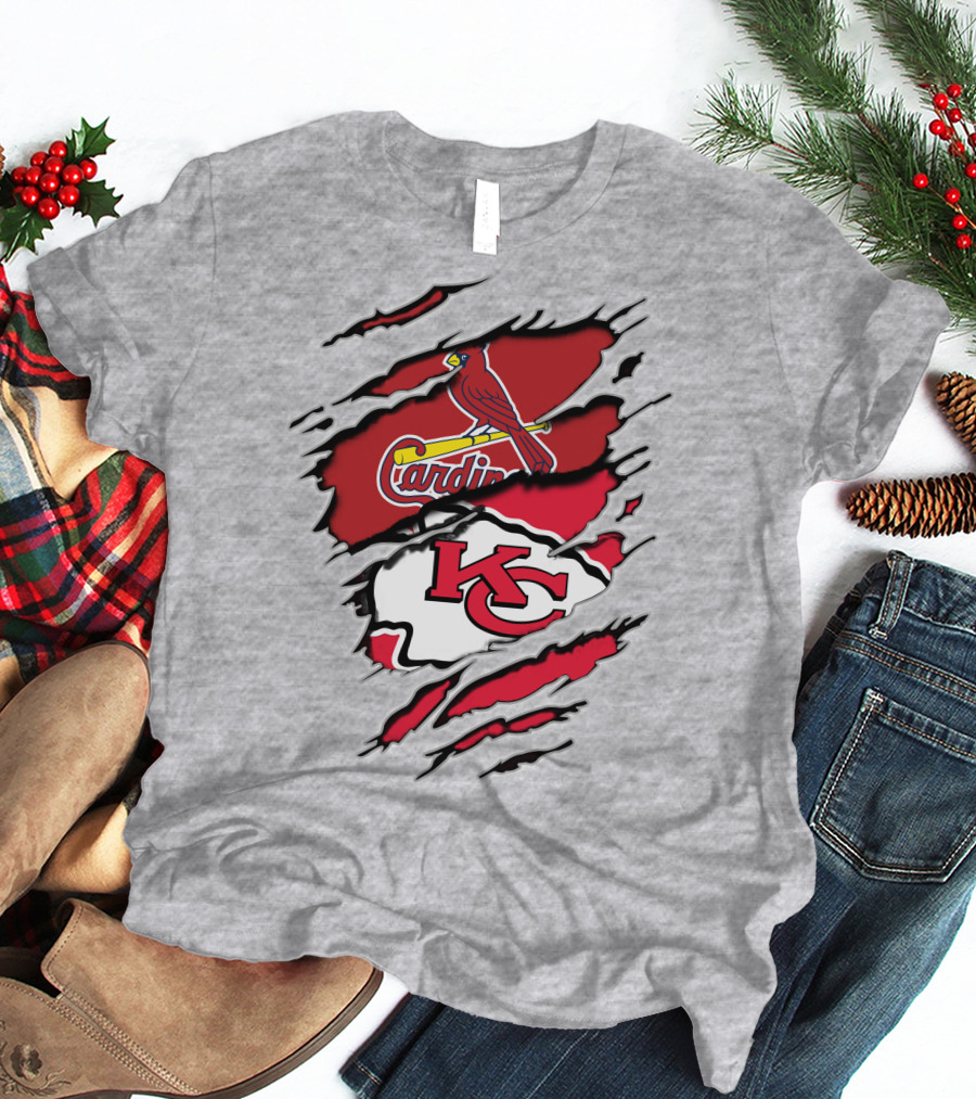 Kansas City Chiefs St. Louis Cardinals Torn T-Shirt