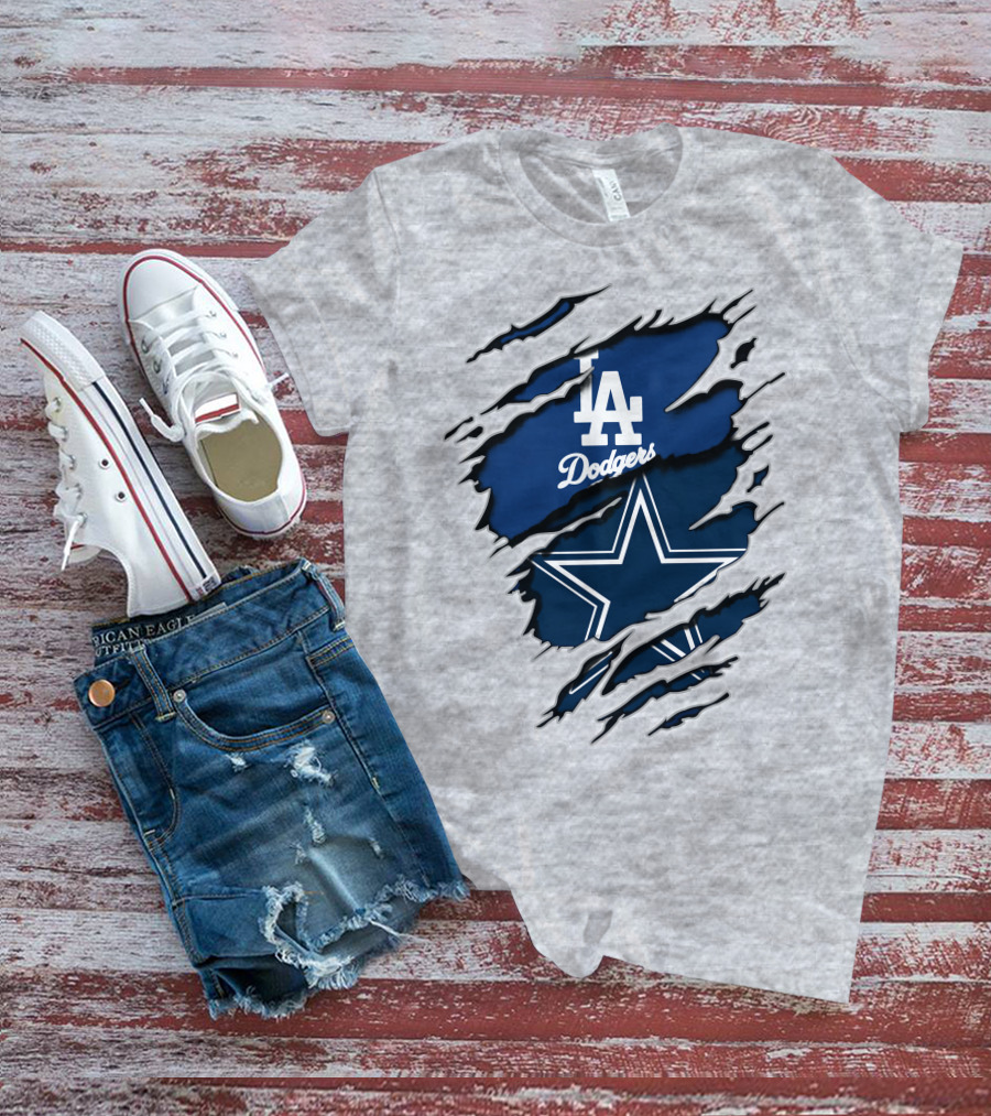 Dodgers Cowboys La Logo Mashup T-Shirt