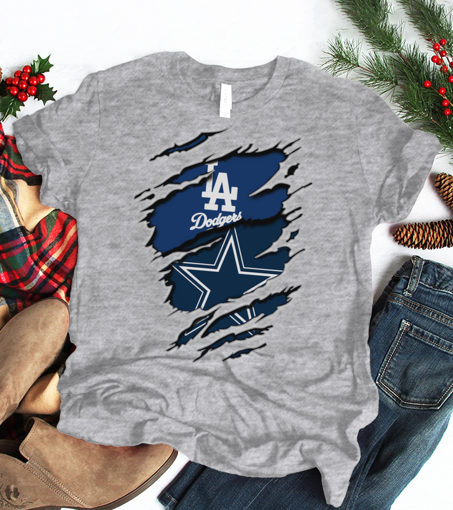 Dodgers Cowboys La Logo Mashup T-Shirt