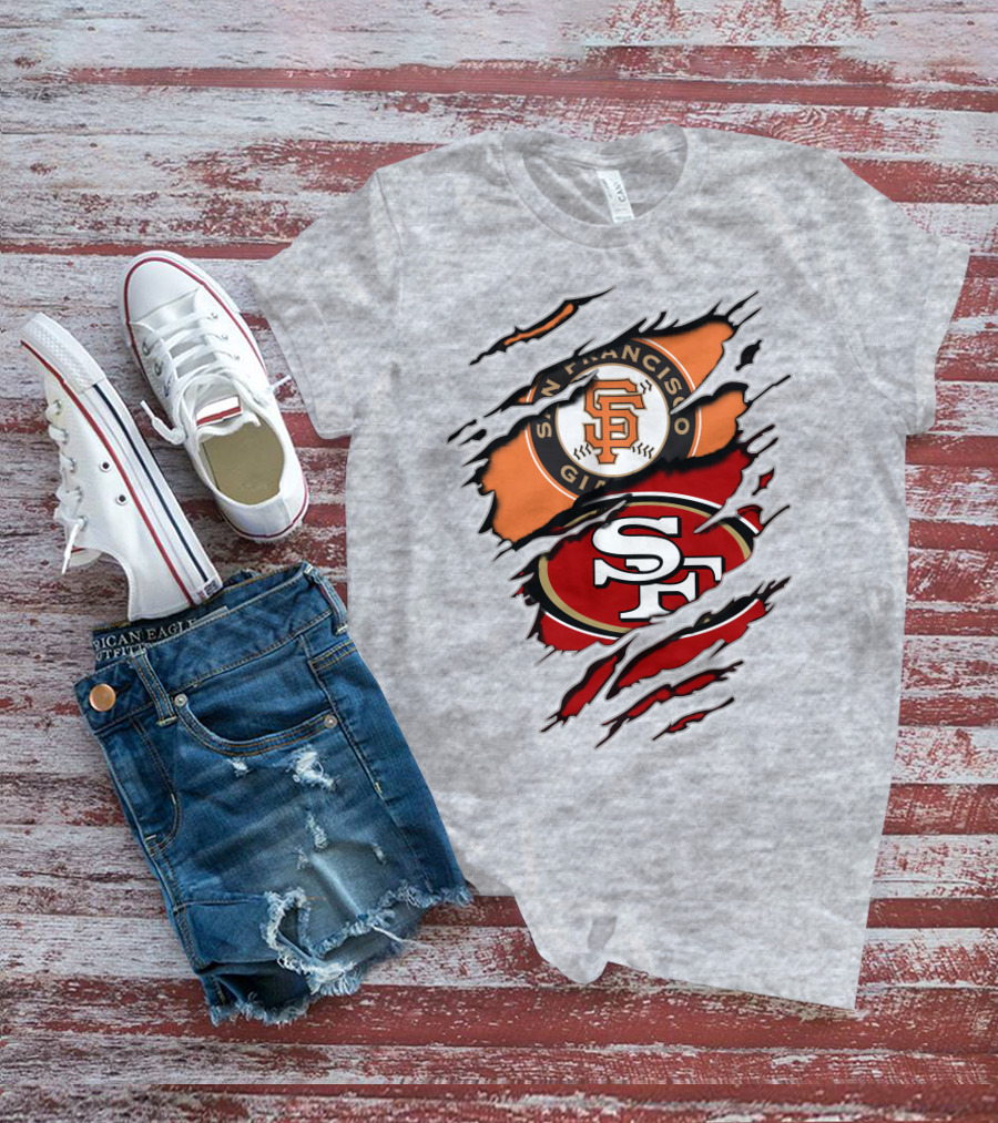 San Francisco Giants 49ers Crossover Logo T-Shirt