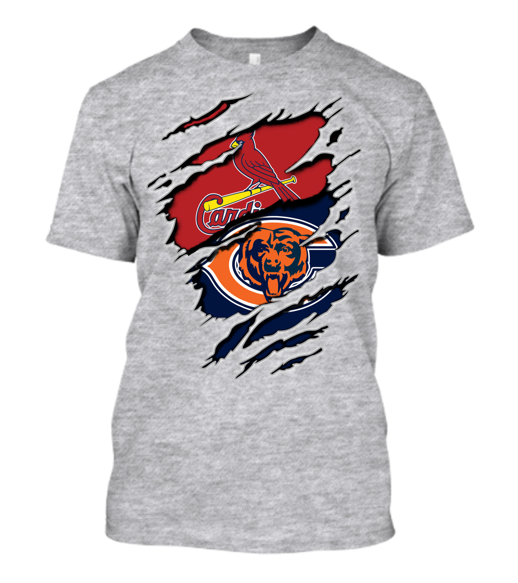 Cardinals Bears Claw Marks Sports T-Shirt