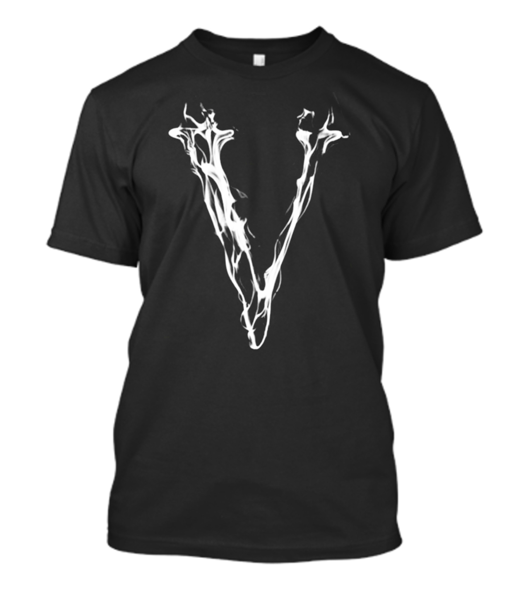 Vlone Official Flame V Logo Black T-Shirt