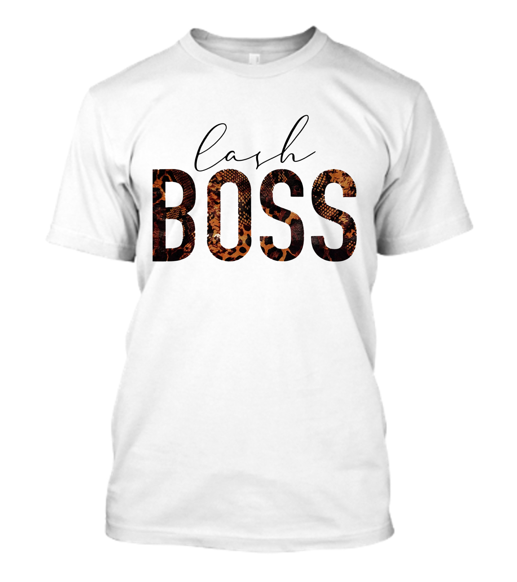 Lash Boss Snake Pattern Text T-Shirt