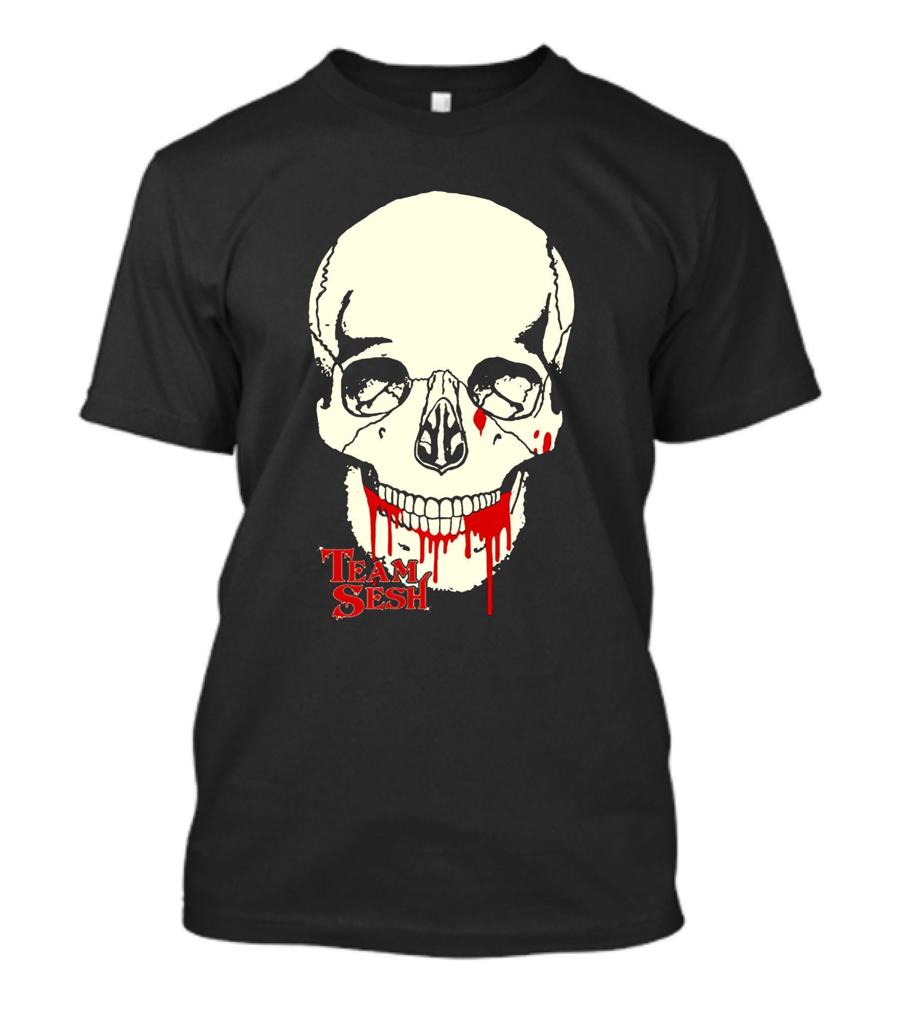 Team Sesh Skull Design Faces Of Sesh Merchandise T-Shirt