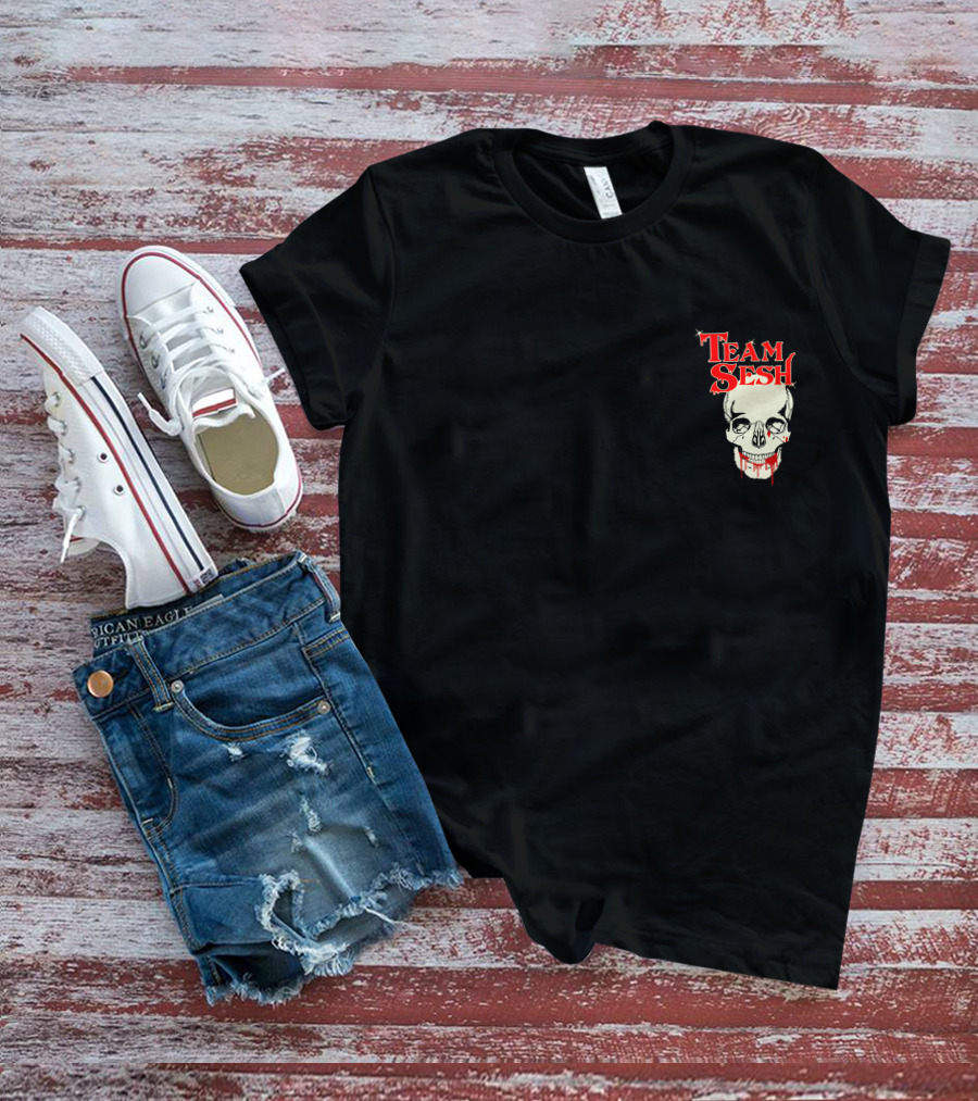 Team Sesh Skull Faces Of Sesh Pullover Hood T-Shirt