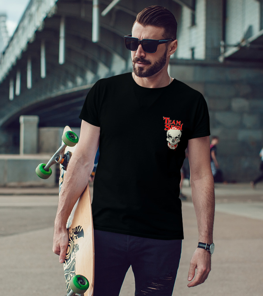 Team Sesh Skull Faces Of Sesh Pullover Hood T-Shirt