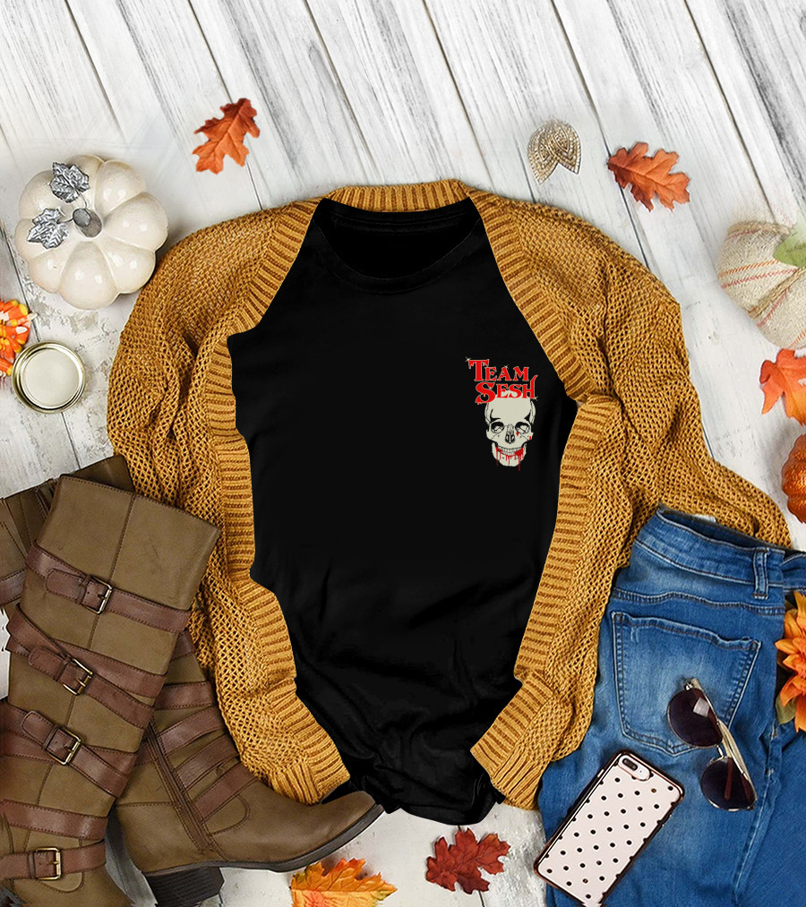 Team Sesh Skull Faces Of Sesh Pullover Hood T-Shirt