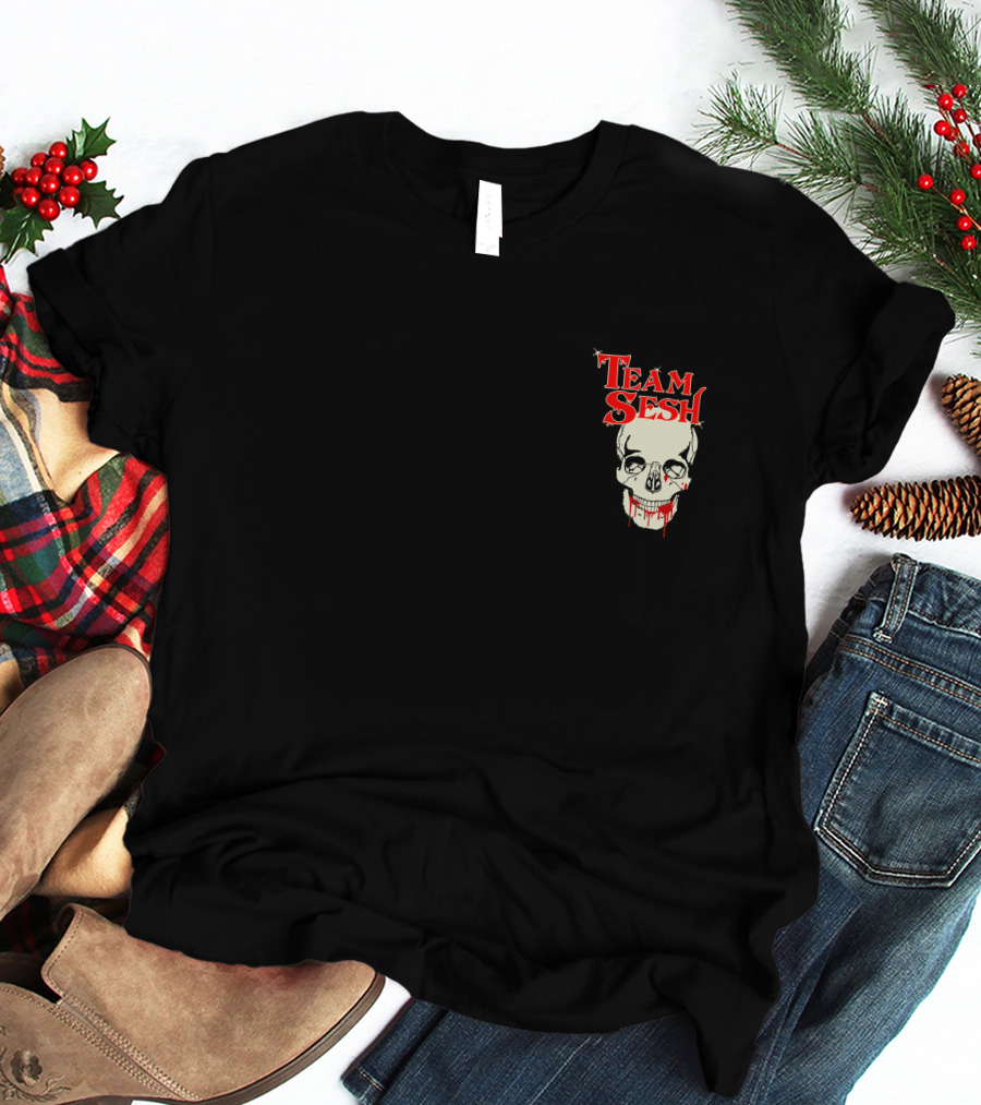 Team Sesh Skull Faces Of Sesh Pullover Hood T-Shirt