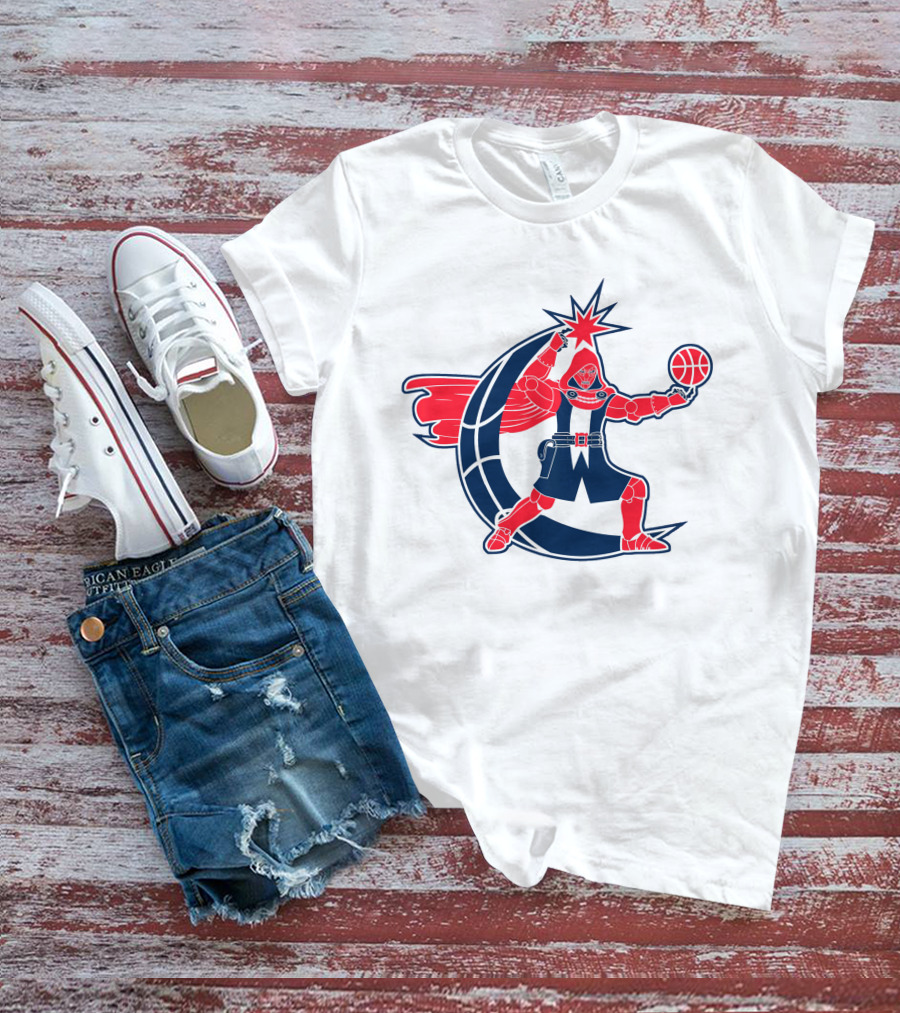 Washington Dr. Doom NBA Character With Basketball And Crescent T-Shirt