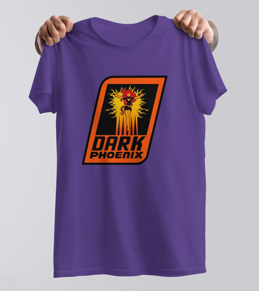 Dark Phoenix NBA X-Men Crossover Logo Design With Fiery Character T-Shirt