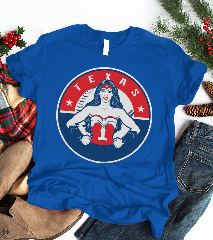 Texas Wonder Woman Baseball Icon T-Shirt