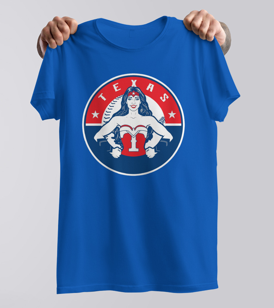 Texas Wonder Woman Baseball Icon T-Shirt