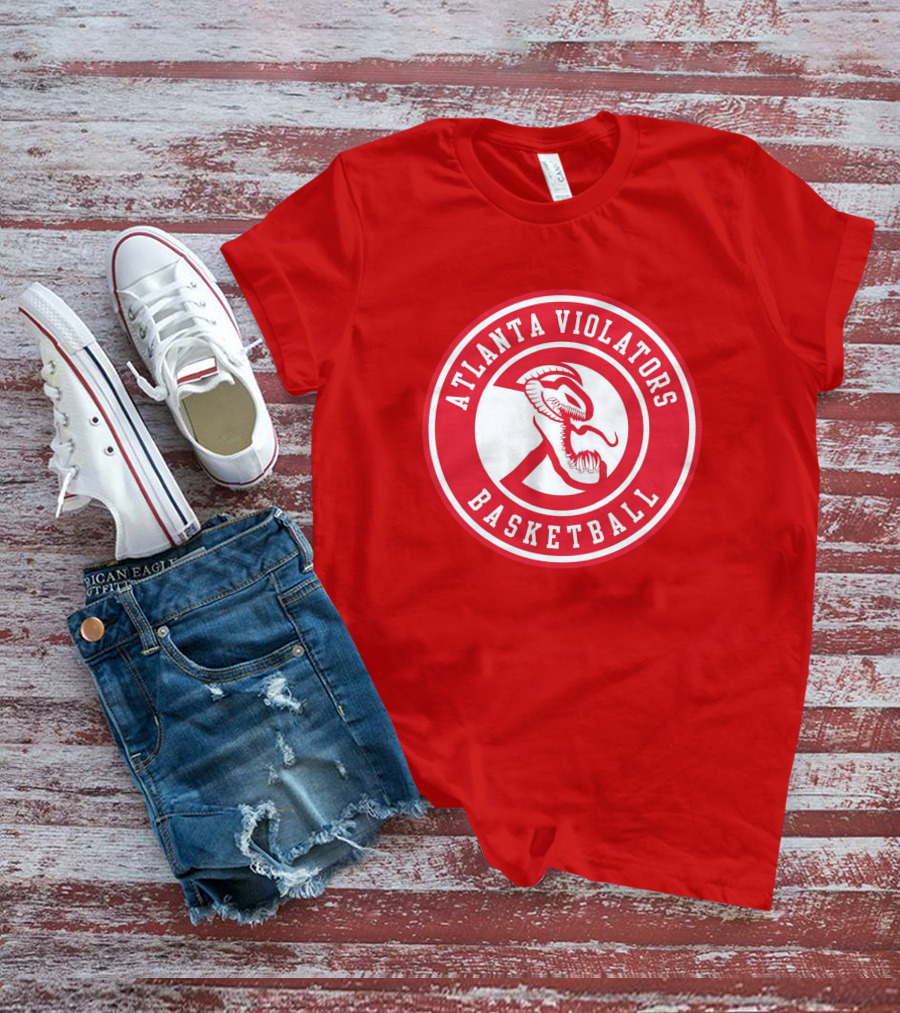 Atlanta Violators Basketball Red Snake Logo NBA T-Shirt