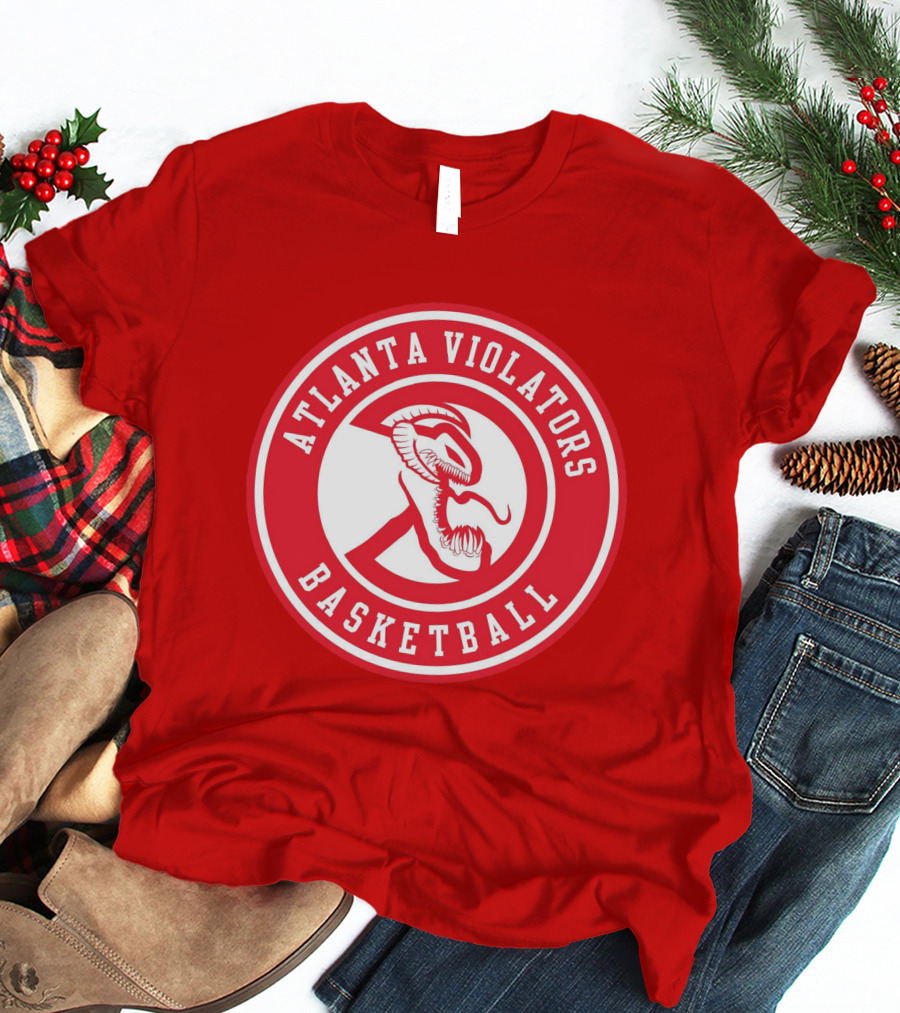 Atlanta Violators Basketball Red Snake Logo NBA T-Shirt