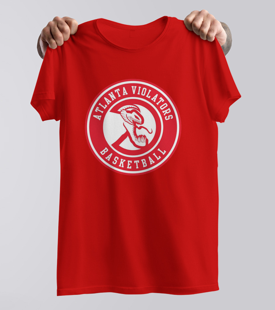 Atlanta Violators Basketball Red Snake Logo NBA T-Shirt