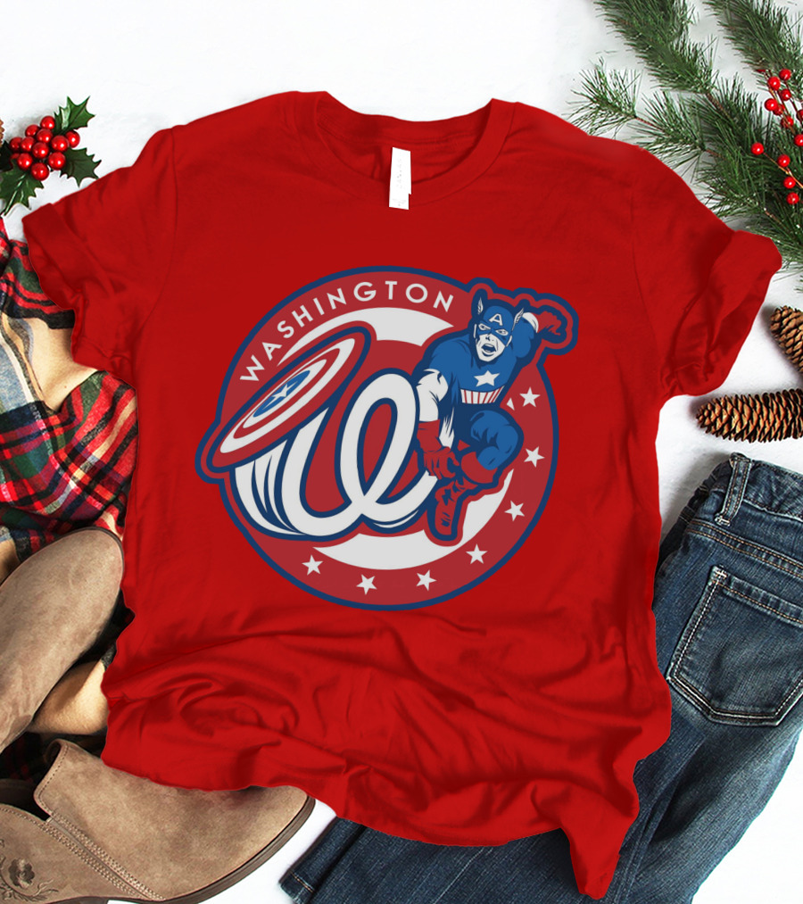 Washington Captain America MLB Crossover T-Shirt