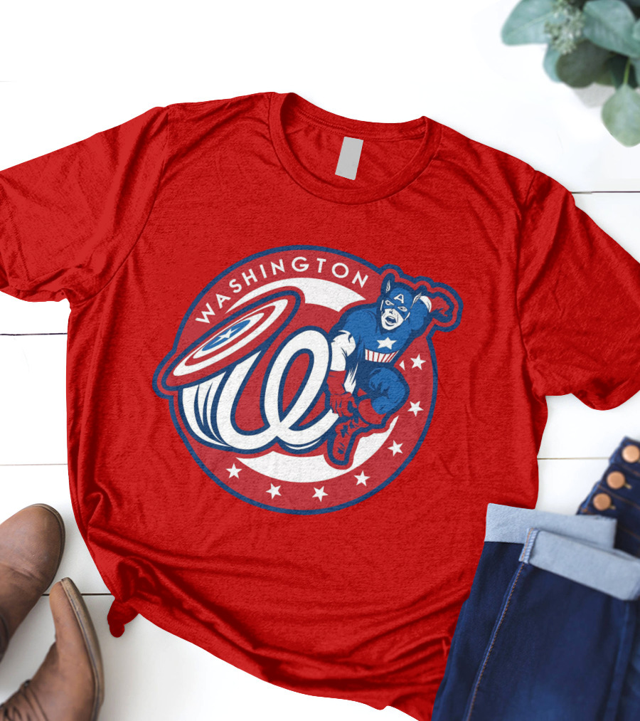 Washington Captain America MLB Crossover T-Shirt