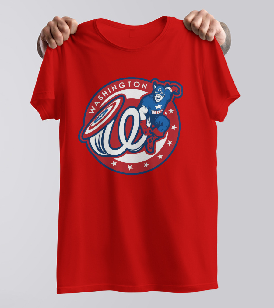 Washington Captain America MLB Crossover T-Shirt