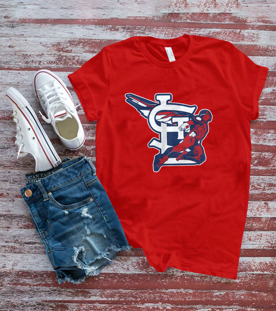 St. Louis Falcons MLB Logo With Winged Superhero T-Shirt