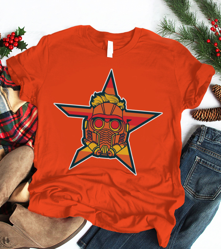 Star Lord Mask Houston Astros MLB Crossover T-Shirt