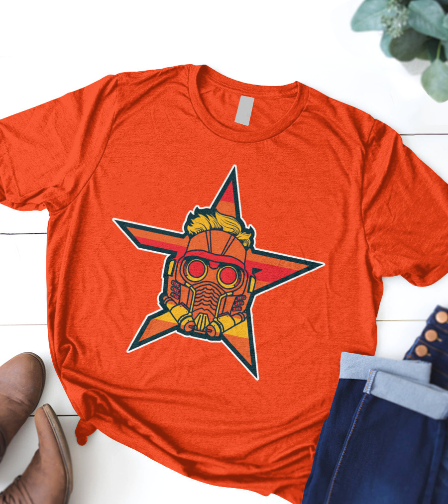 Star Lord Mask Houston Astros MLB Crossover T-Shirt