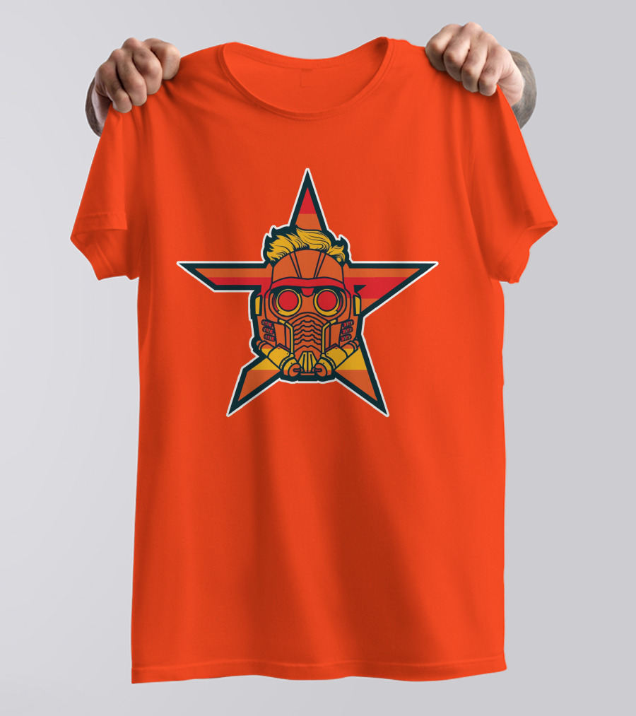 Star Lord Mask Houston Astros MLB Crossover T-Shirt