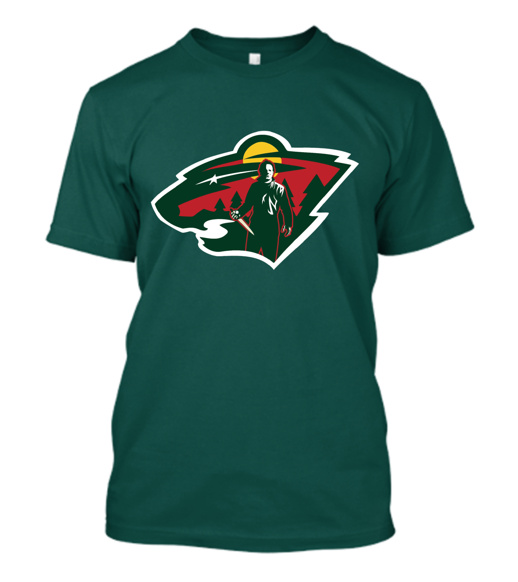 Minnesota Wild Michael Myers NHL Crossover T-Shirt