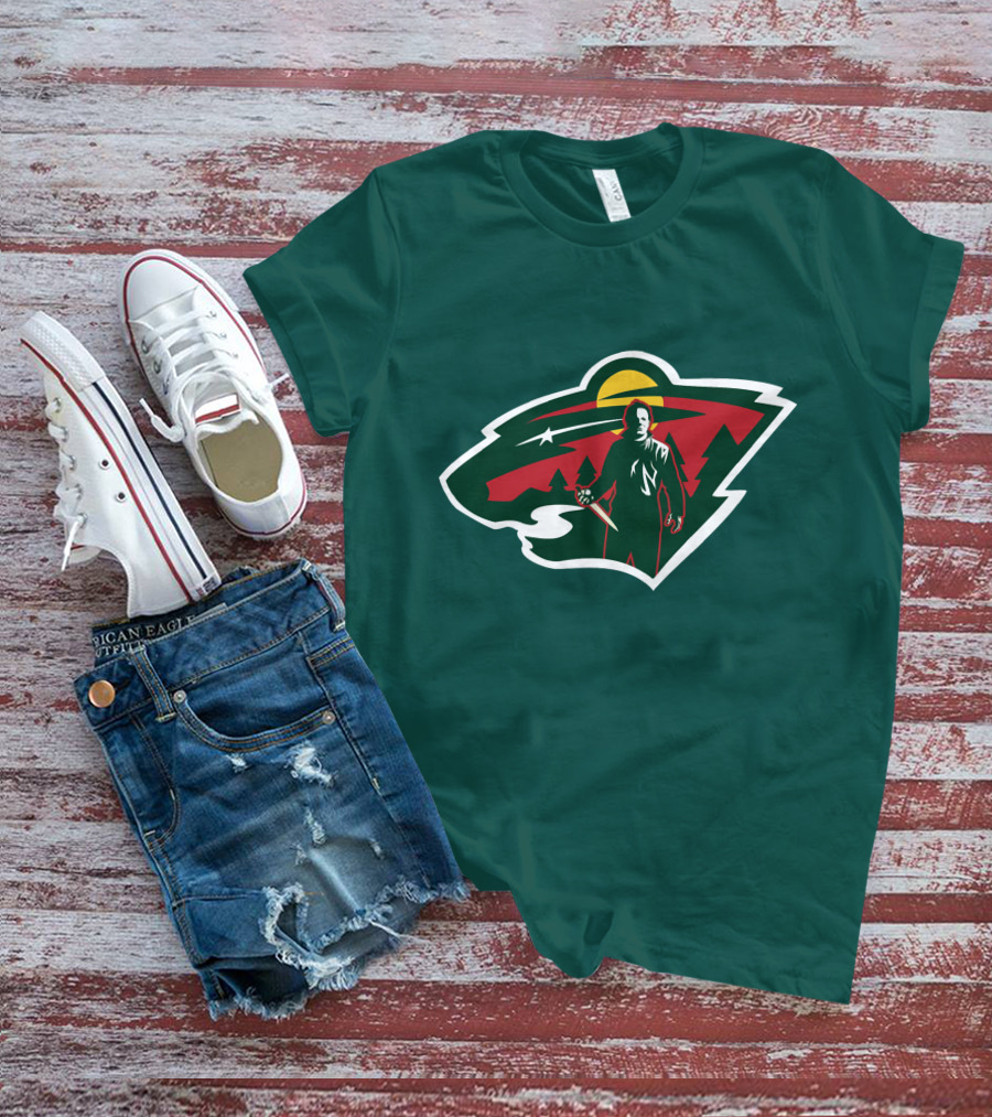 Minnesota Wild Michael Myers NHL Crossover T-Shirt