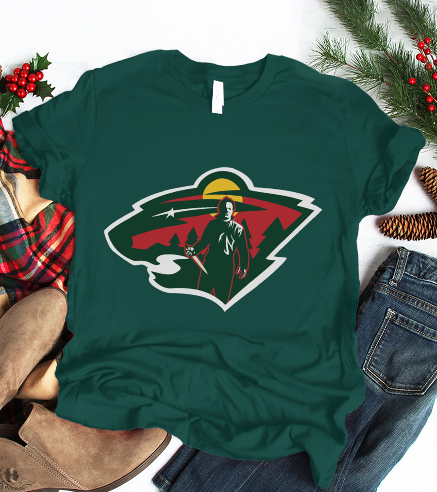 Minnesota Wild Michael Myers NHL Crossover T-Shirt