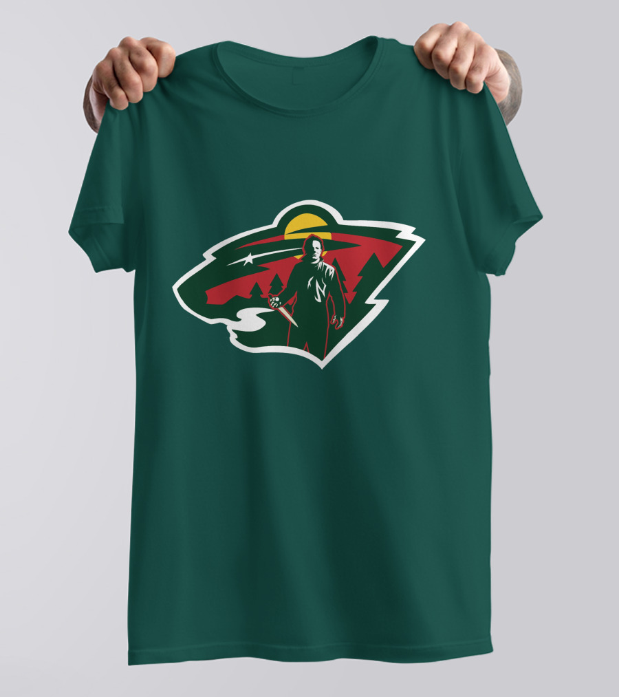 Minnesota Wild Michael Myers NHL Crossover T-Shirt