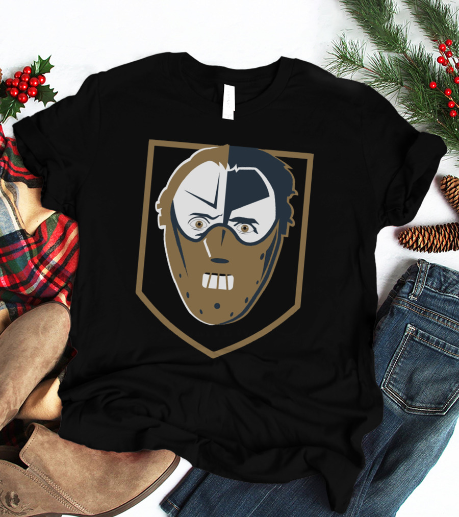 Las Vegas Golden Hannibal Lecters NHL Hockey Mask Face Shield T-Shirt