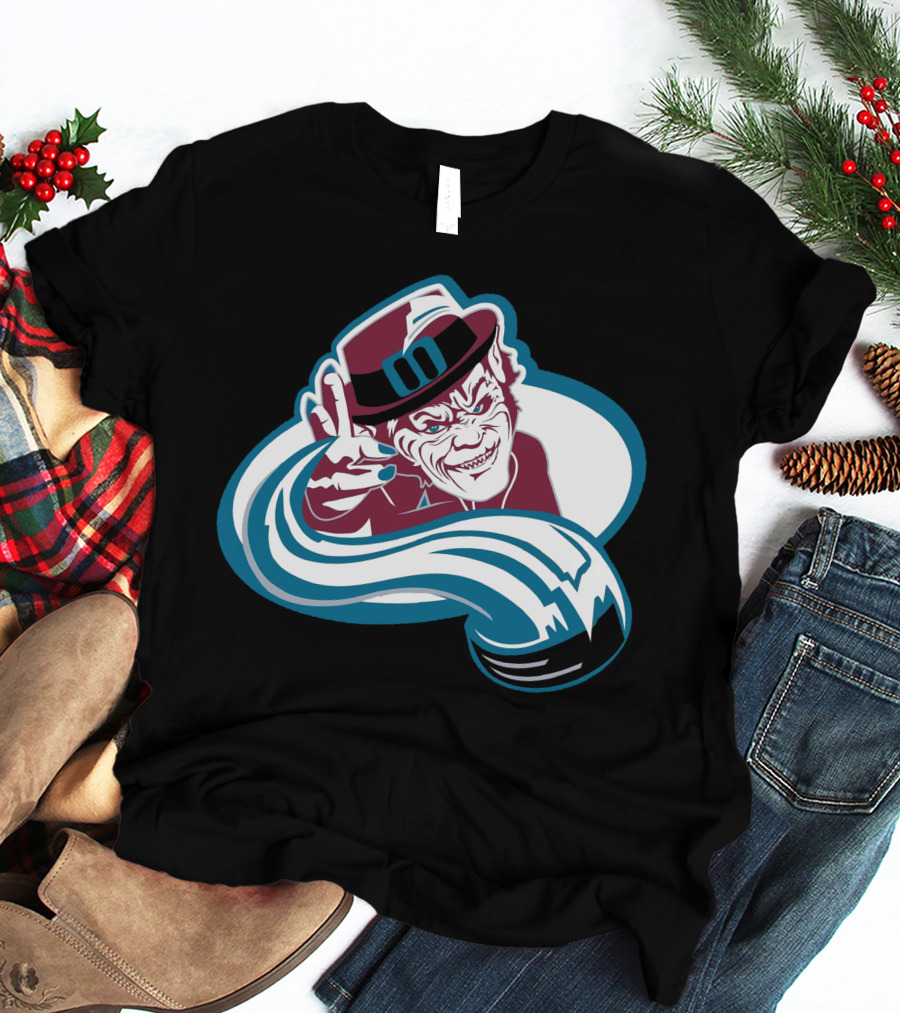 Colorado Leprechauns Hockey Icon With Avalanche Style And Logo Elements T-Shirt