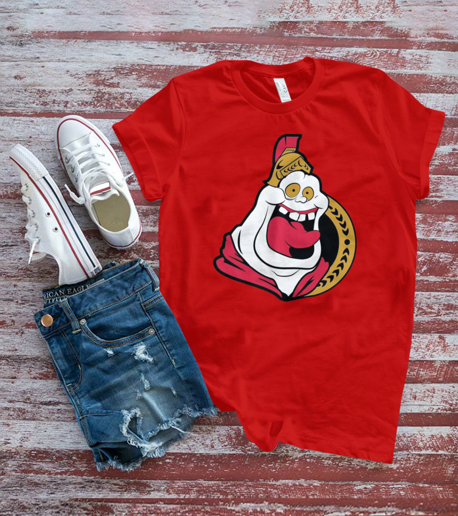 Ottawa Slimers Ghost Glowing Roman Hockey T-Shirt