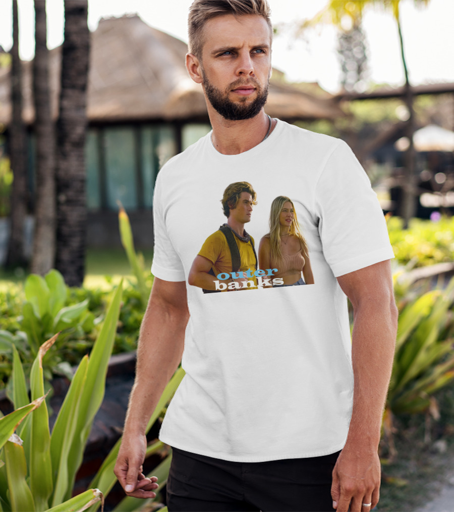 Outer Banks TV Show Characters On Beach Adventure Scene T-Shirt