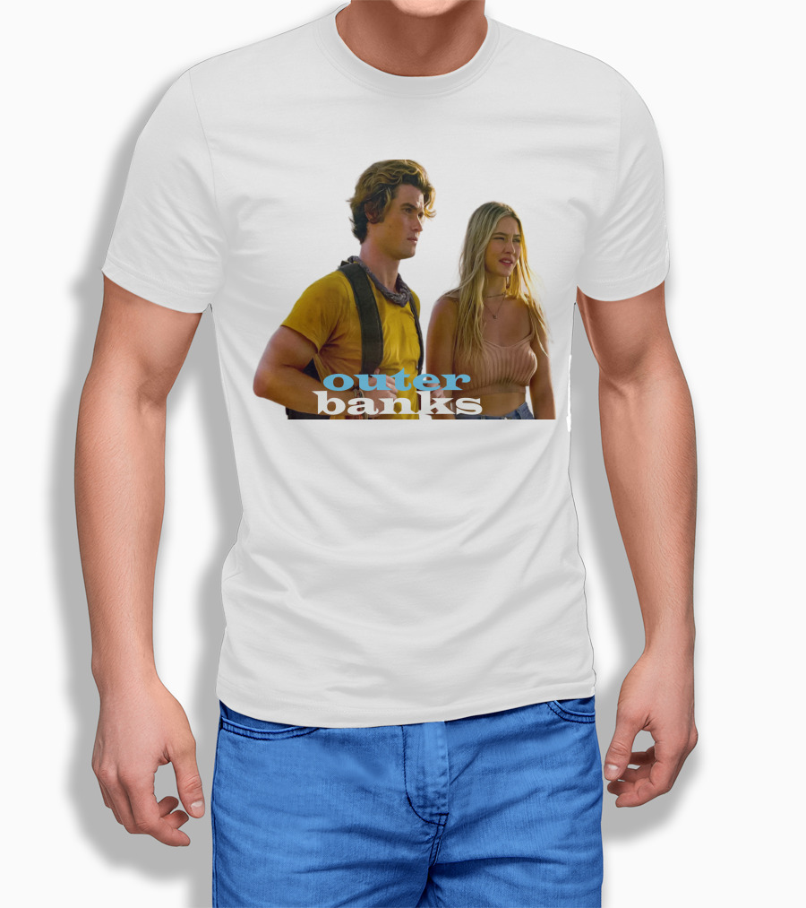 Outer Banks TV Show Characters On Beach Adventure Scene T-Shirt