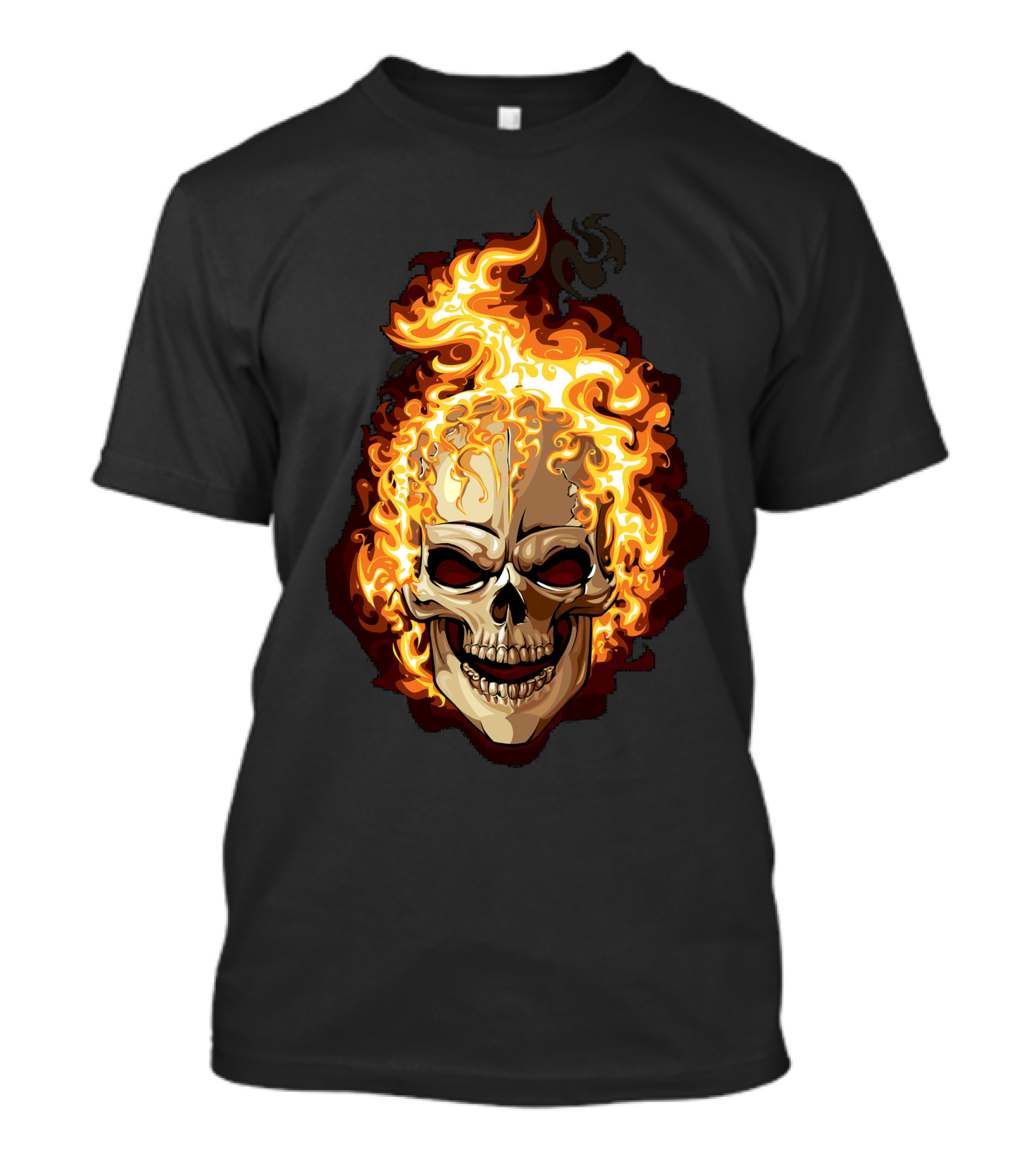 Ghost Rider Flaming Skull Iconic Visual Representation T-Shirt