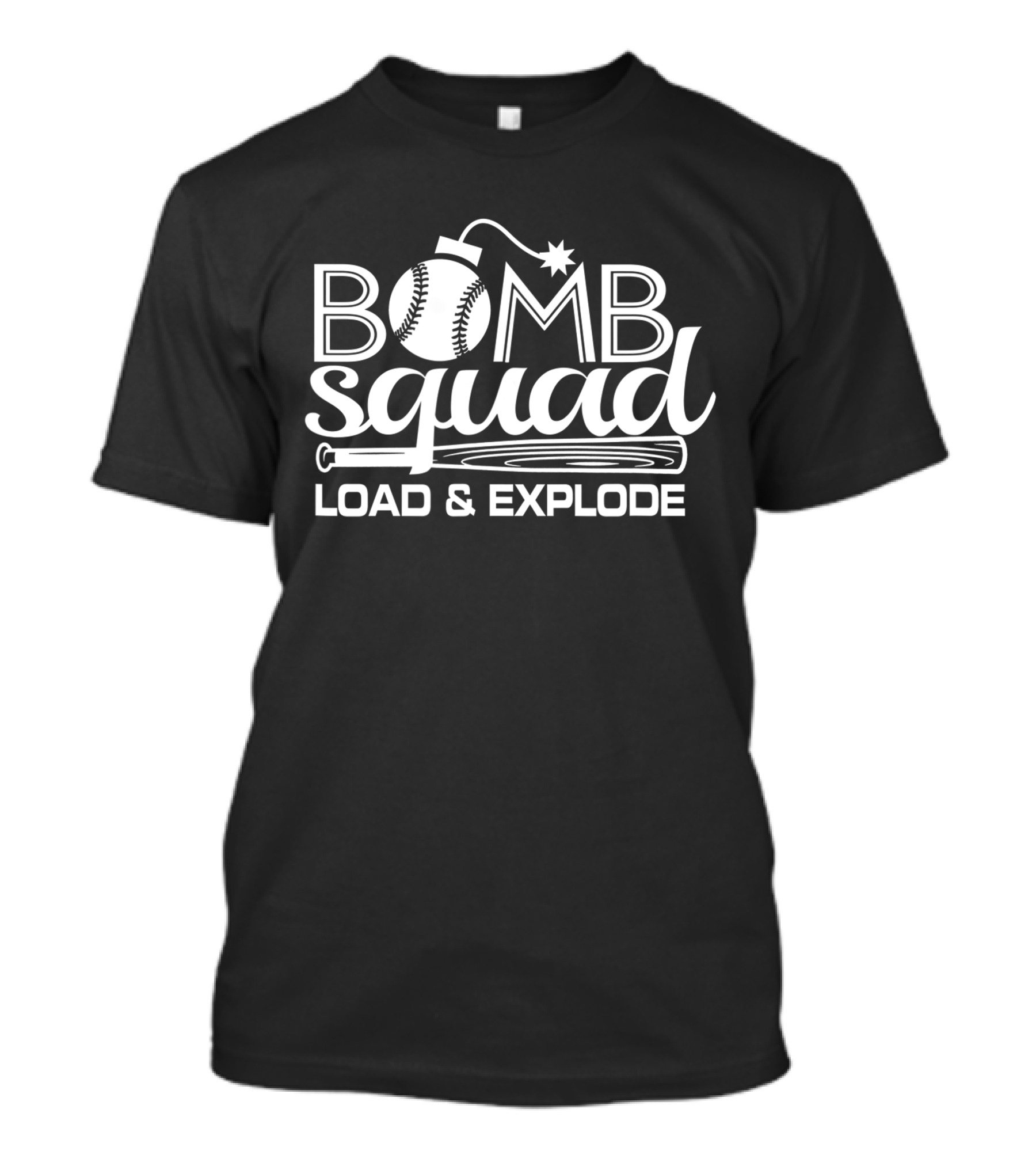 Bomb Squad Load And Explode Vintage Baseball Softball Dinger Home Run T-Shirt