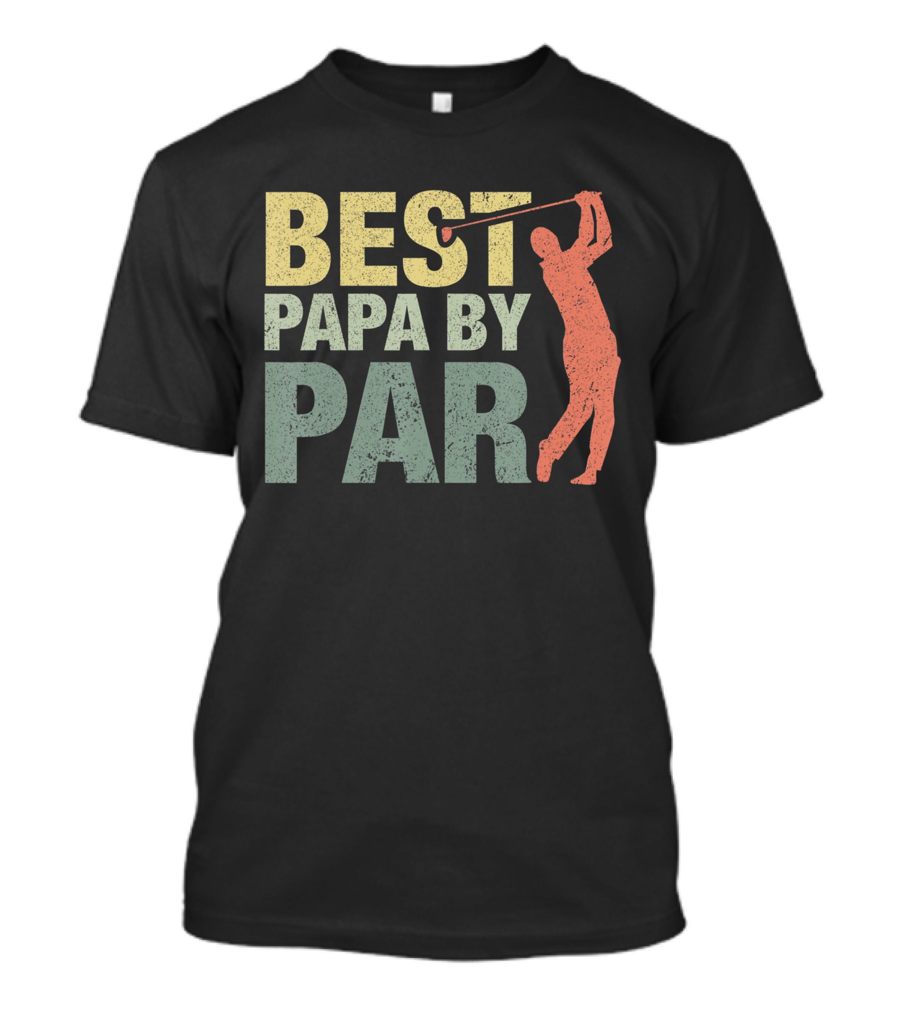 Best Papa By Par Golf Grandpa Swinging T-Shirt