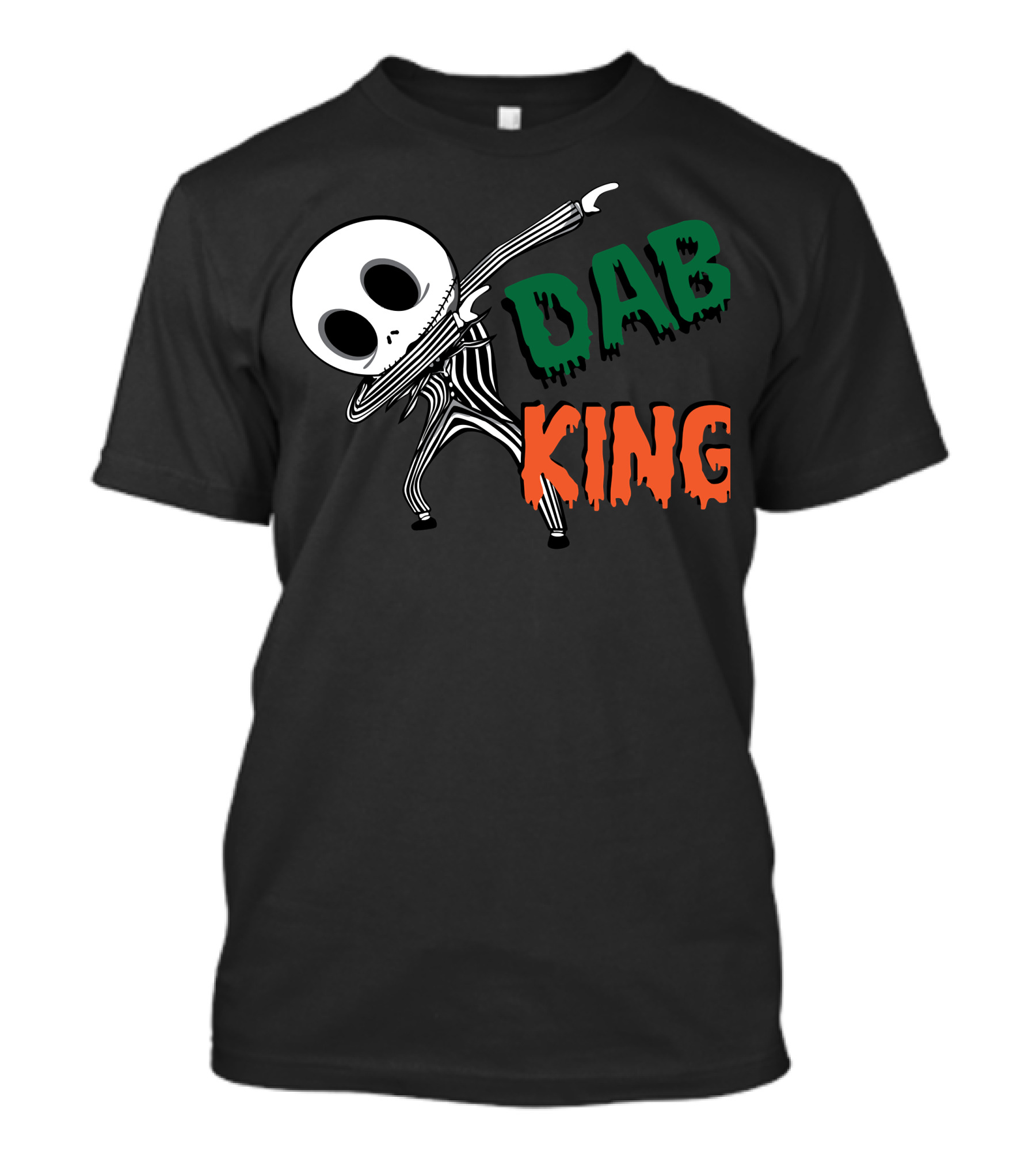 Dab King Skeleton Character In Striped Suit T-Shirt