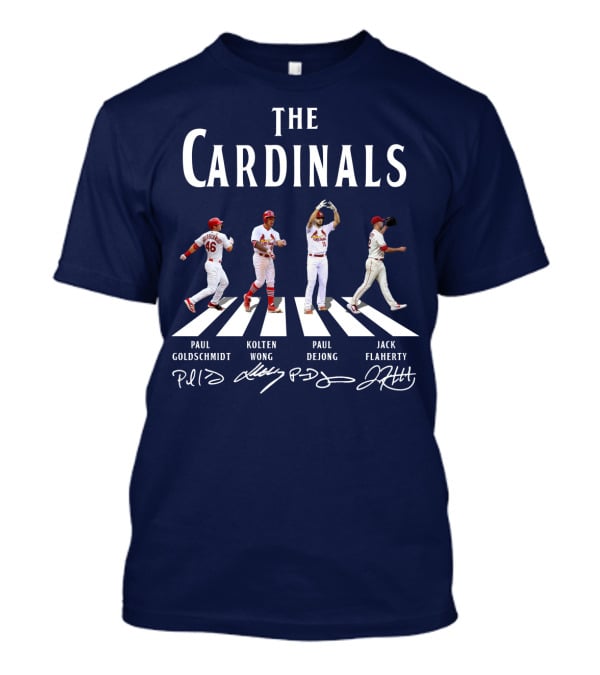 The Cardinals Paul Goldschmidt Kolten Wong Paul DeJong Jack Flaherty Abbey Road Baseball Players T-Shirt