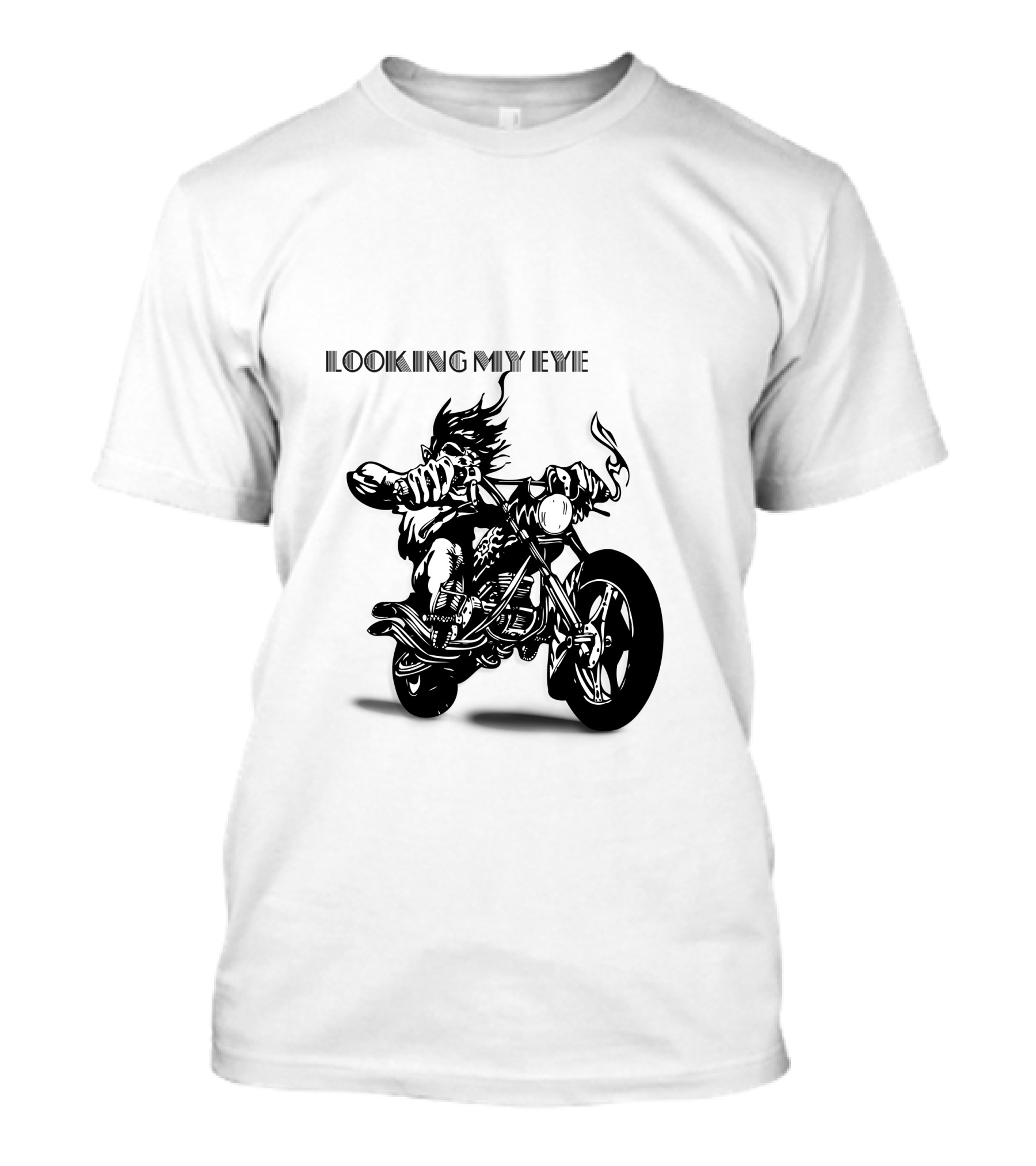 Raider Looking My Eye Biker Riding Motorcycle T-Shirt