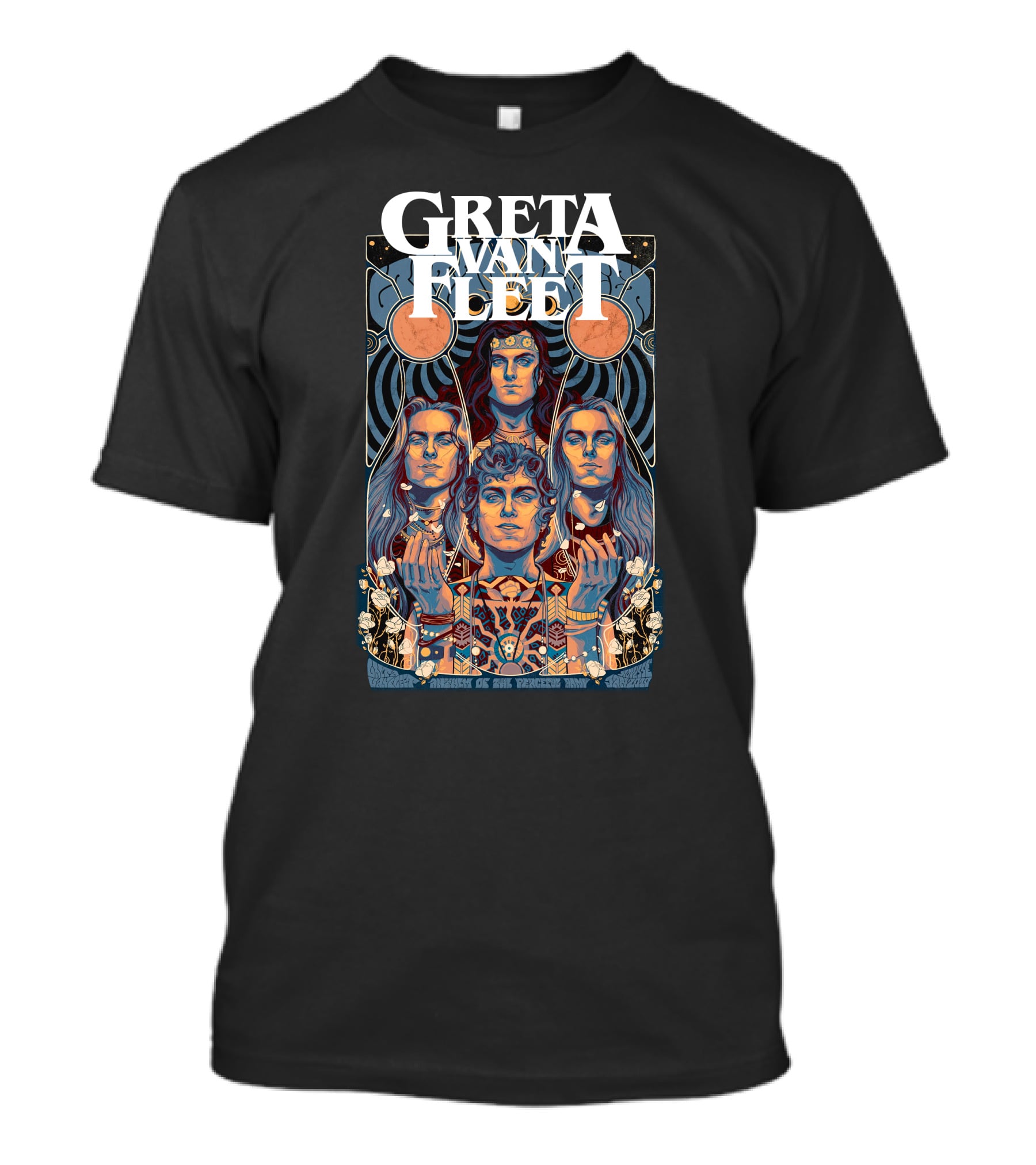 Greta Van Fleet Vintage Psychedelic Band T-Shirt
